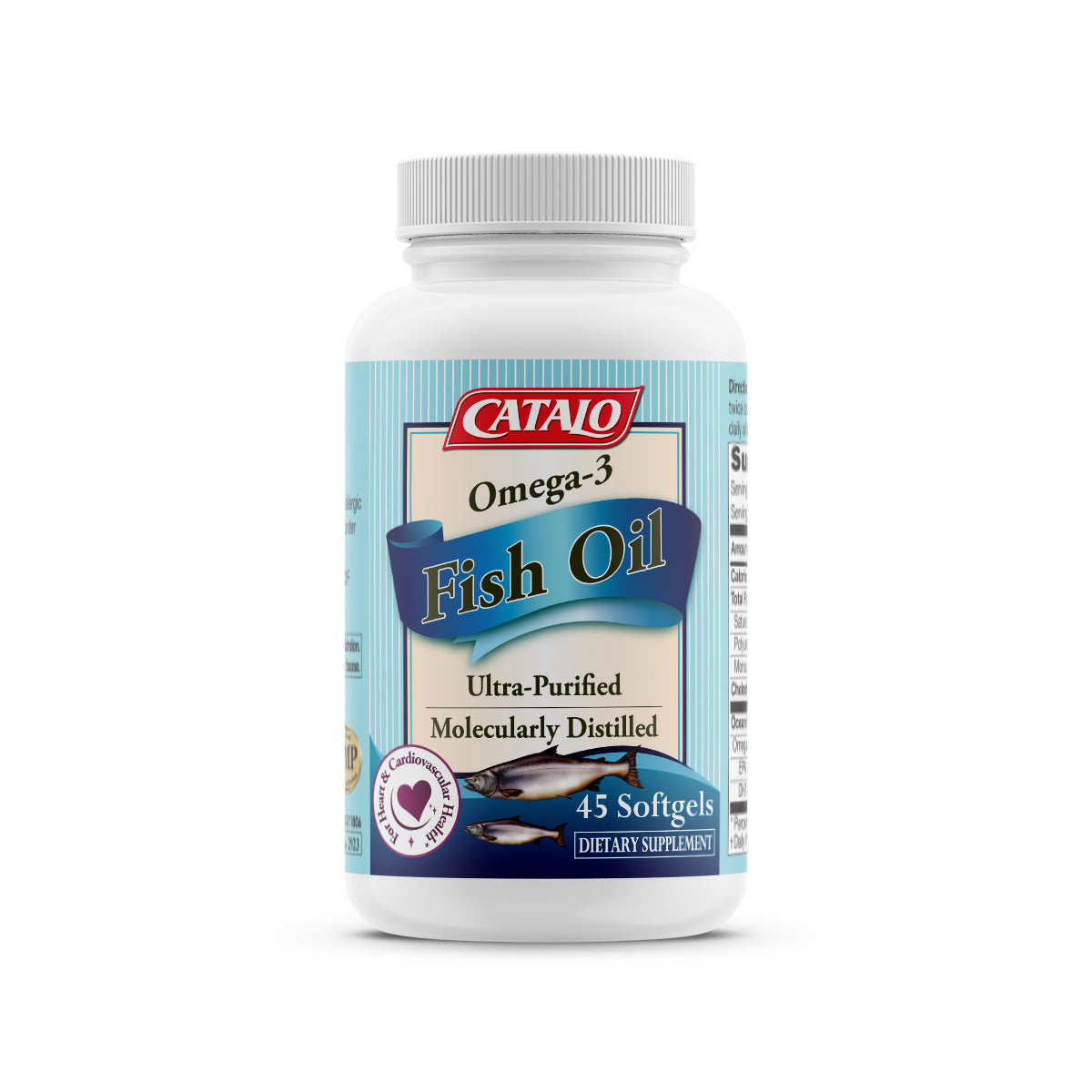 CATALO家得路奧米加3深海魚油精華 45粒，含高純度EPA及DHA，維持心腦血管健康，提升視力，適合孕婦及青少年。