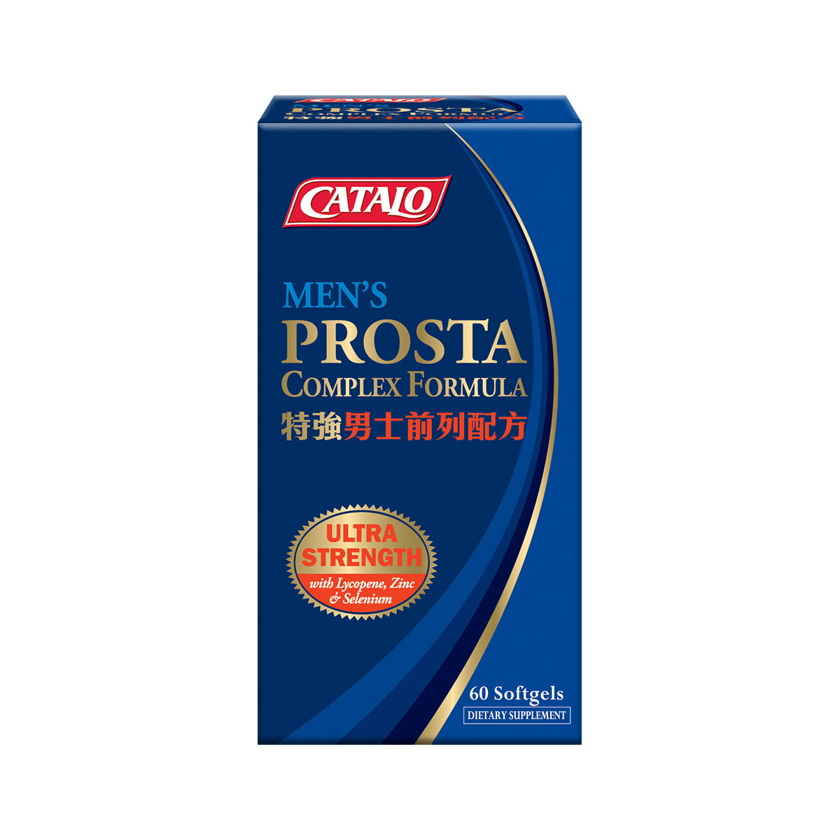 CATALO家得路特強男士前列配方 60粒，含鋸棕櫚及番茄紅素，增強男性機能，改善夜間困擾，促進頭髮健康，適合中年男士。