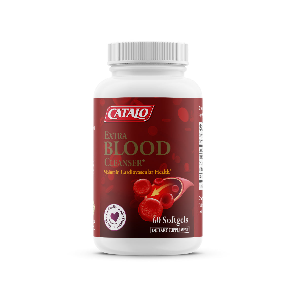 CATALO家得路特強淨血寶 60粒，含納豆激酶及CoQ10，穩定血脂，維持心血管健康，適合關注養生者。