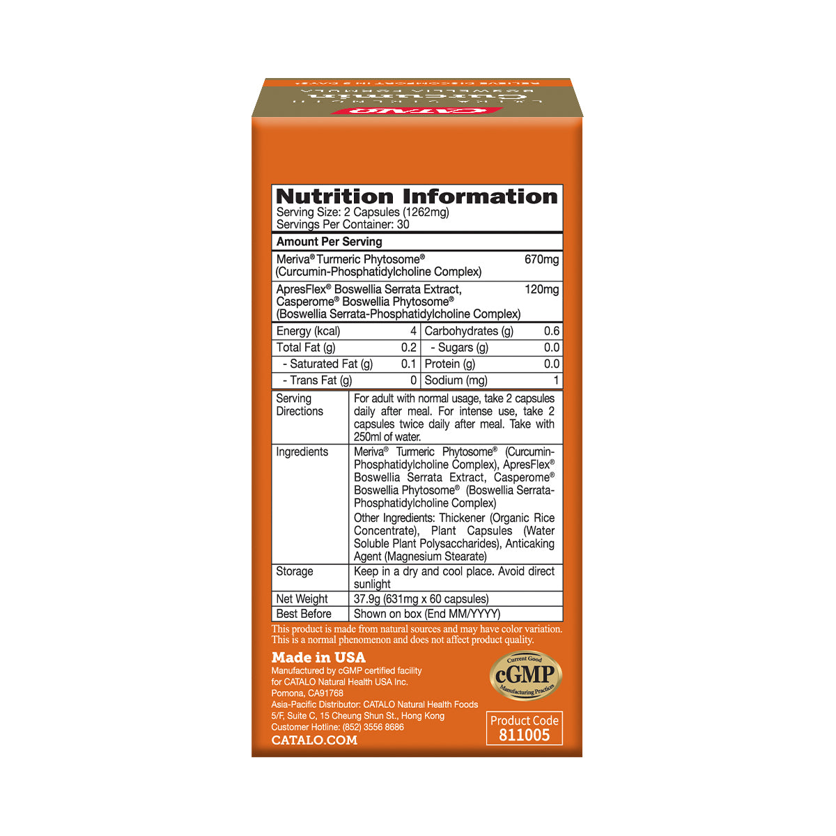 CATALO家得路特強薑黃乳香精華 60粒，含Meriva®薑黃素及Casperome®乳香，紓緩頭痛肩頸不適，護肝排毒，最快5日見效，適合過勞及長期飲酒人士。
CATALO家得路多元維他命全效營養 60粒，含25種維他命及礦物，提升活力，抗氧化，適合缺乏均衡飲食及關注皮膚人士。