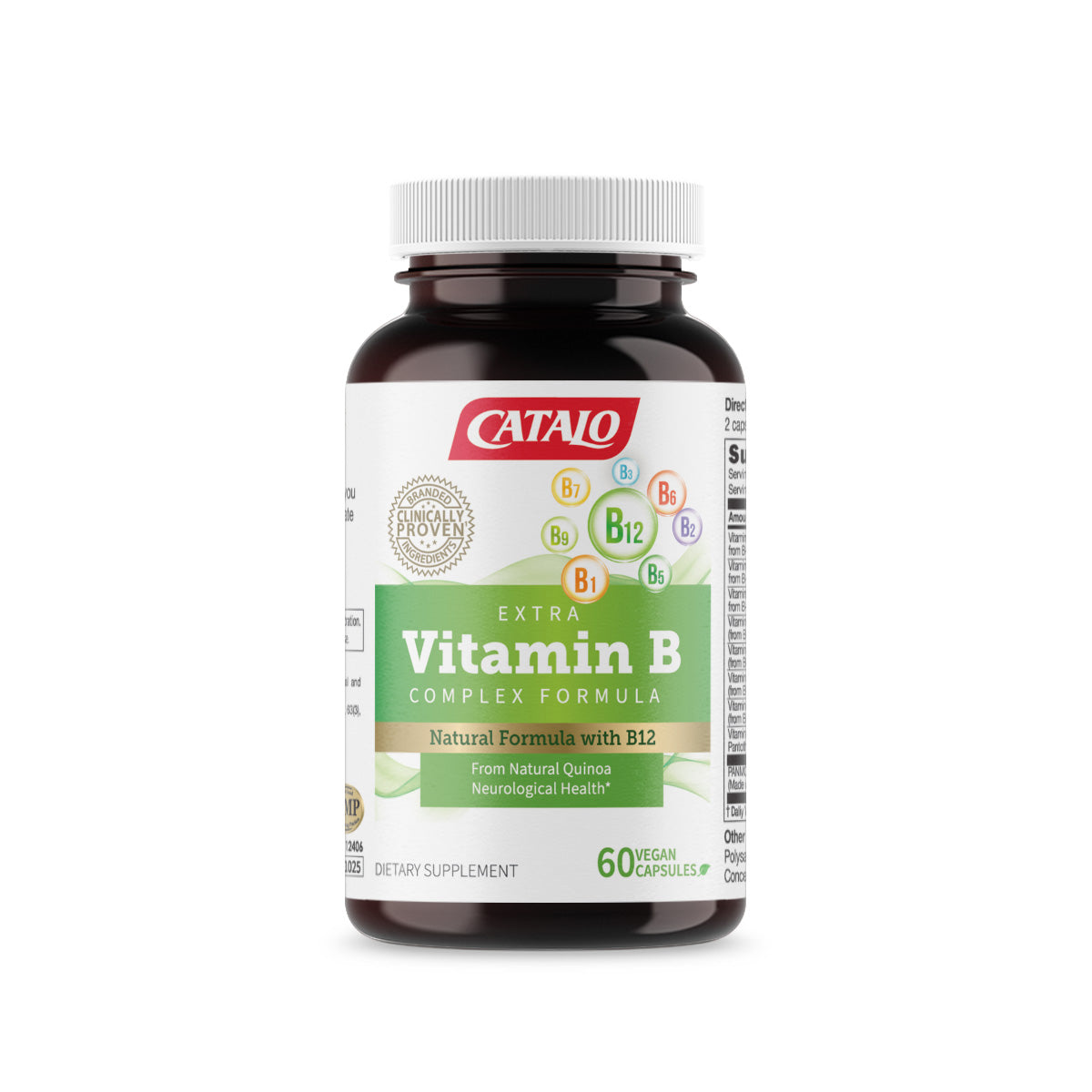 CATALO家得路特強綜合維他命B 60粒，含維他命B群，紓緩壓力，提升專注力，改善頭髮健康，適合孕婦及成人。