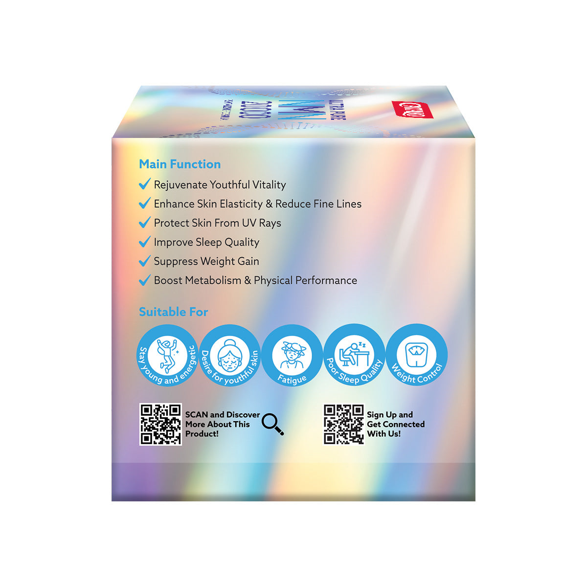 CATALO家得路極純NMN20000活膚粉20克，含Uthever™ NMN，逆齡抗老，提升肌膚彈性，減少細紋，改善睡眠，增強代謝，抗紫外線。