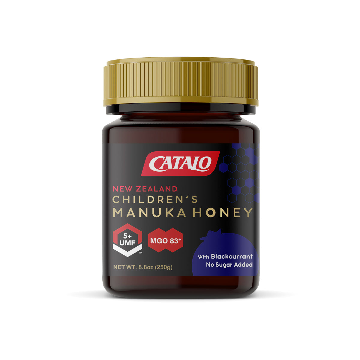 CATALO家得路兒童活性麥蘆卡因子UMF 5+蜂蜜 250克，含UMF®5+麥蘆卡因子，增強免疫力，紓緩喉嚨不適，適合1歲以上人士。