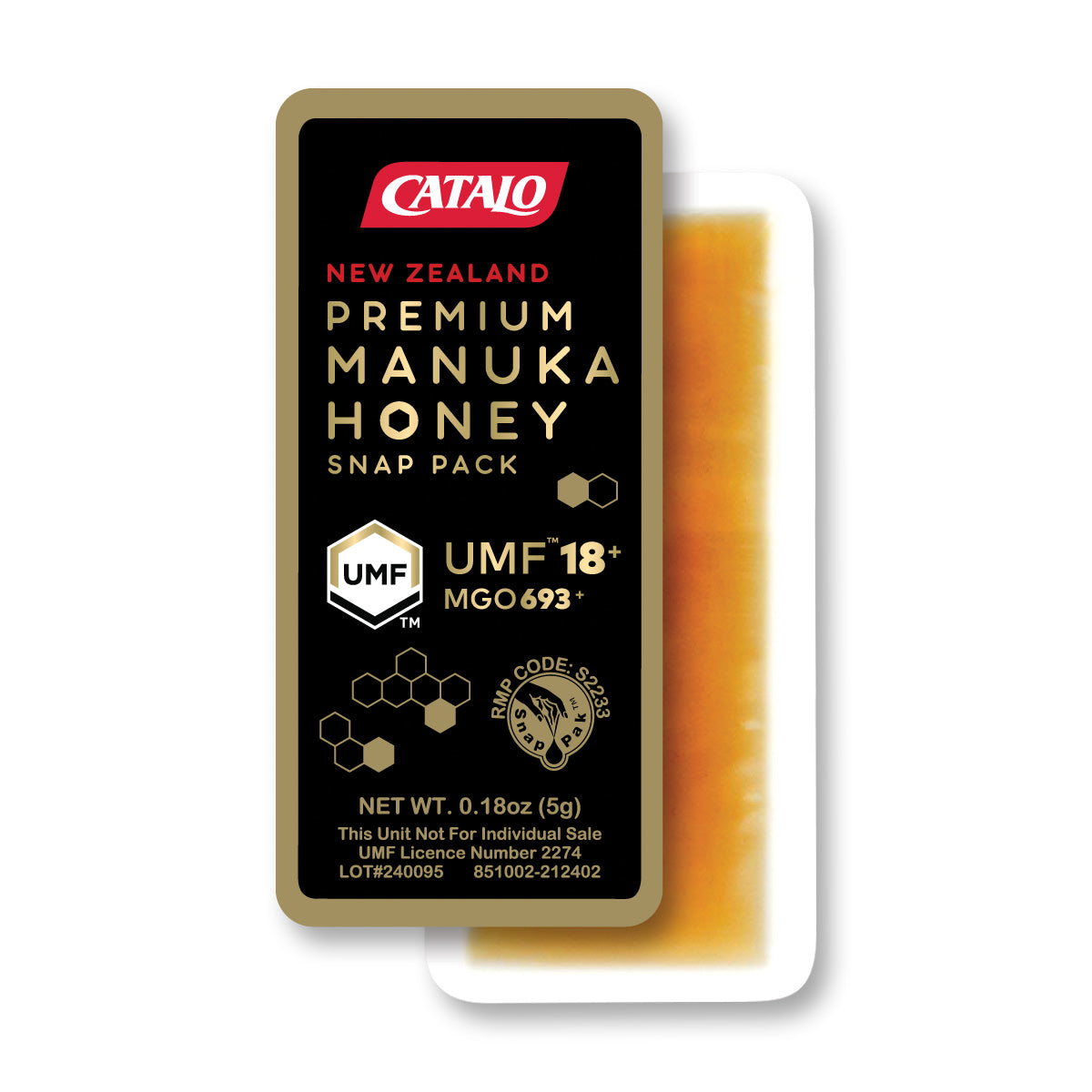 CATALO家得路活性麥蘆卡因子UMF®18+蜂蜜便攜裝，保護腸胃，增強免疫力，抗氧化，適合胃部不適者。